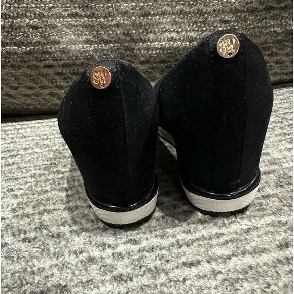 Girl's Stuart Weitzman Black Ariana Clare Wedges, NWT! - Picture 5 of 9